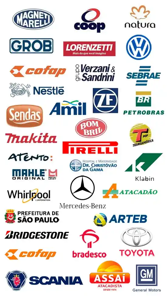 Logotipos e marcas corporativas que utilizam as divisórias de vidro com persiana